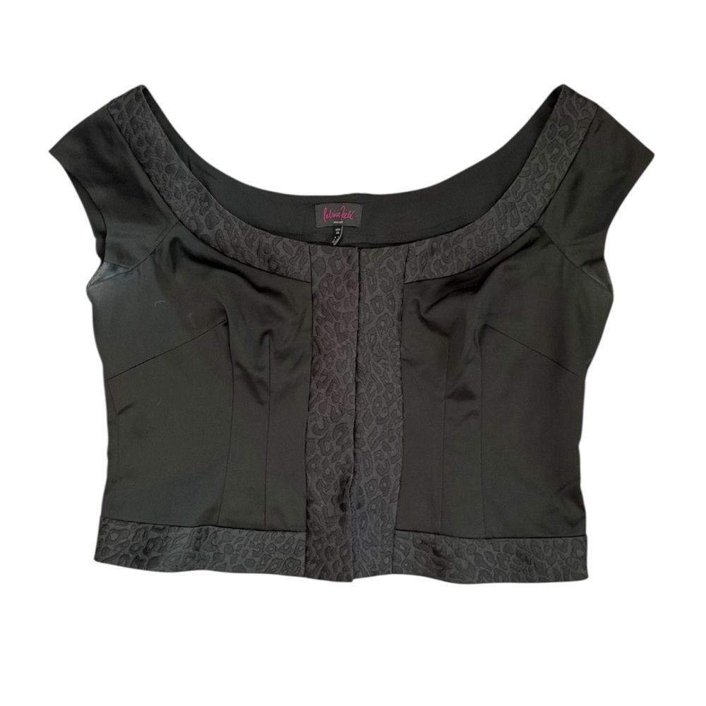 Patricia Field Black Bodice CropTop Women Size 14